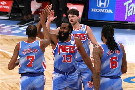 The nets are throwing it back to the '90s with these light blue jerseys. Harden posts triple double in debut with Brooklyn Nets | Inquirer Sports
