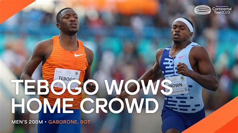 tebogo storms to 19 87 200m world lead in gaborone continental tour gold 2023 youtube