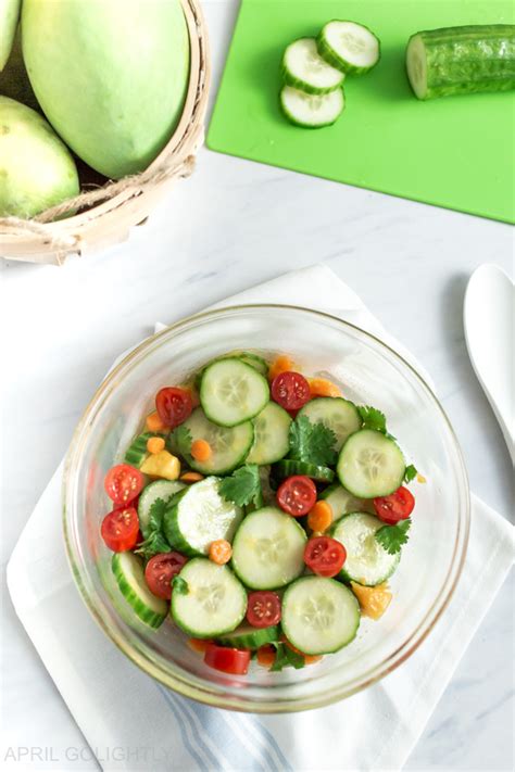 Mango Cucumber Salad Recipe April Golightly