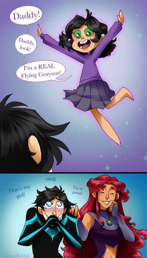 A Real Flying Grayson By Hezuneutral Teen Titans Fanart Nightwing And Starfire Teen Titans