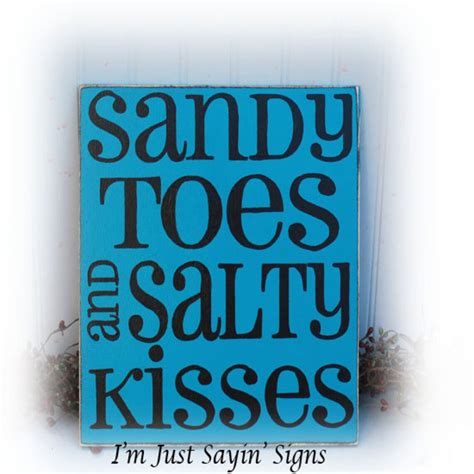 Sandy Toes And Salty Kisses Wood Sign Etsy