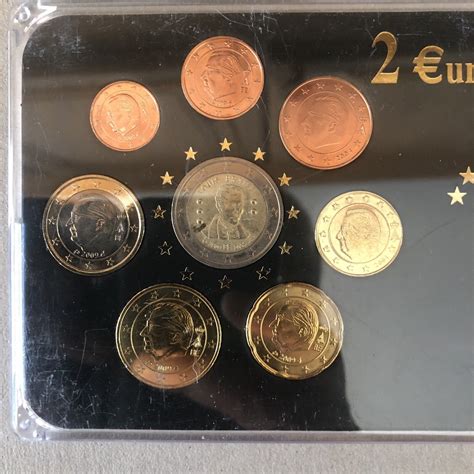 Belgium Euro Coin Set With 2009 Louis Braille 2 Euro Coin Set Of 8 Free