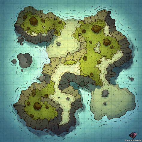 Island Battle Map 42x42 Roll20