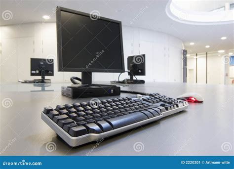 Computers In An Office Stock Image Image Of Communication 2220201