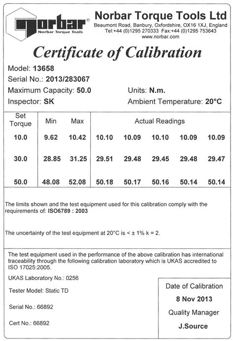 Calibration Certificate Template Pdf Pdf Template