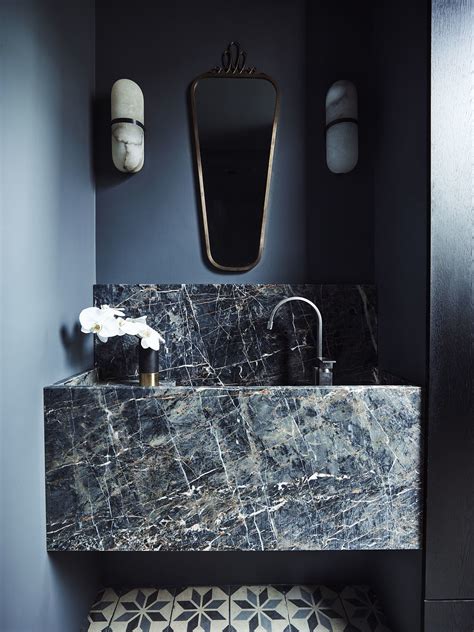 The Coolest Countertops Weve Seen Lately Are Blue Marble Bathroom