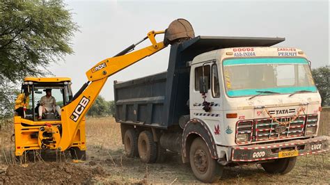 New Jcb 3dx Ecoxellence Loading Mud In Dump Truck For Home Construction