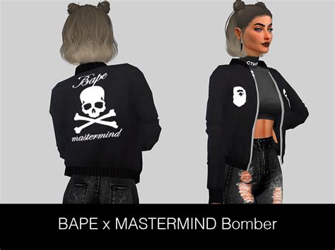 Streetwear For Sims 4 Hypesim Bape X Mastermind Bomber For Their La
