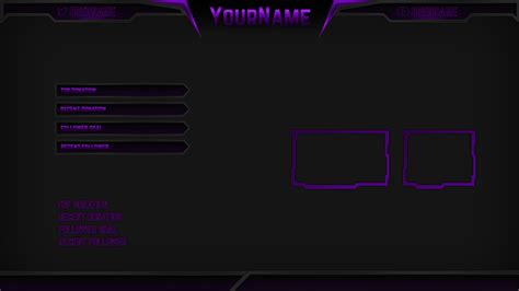 Animated Black And Yellow Twitch Overlay Carbono Purple Pack • Twitch