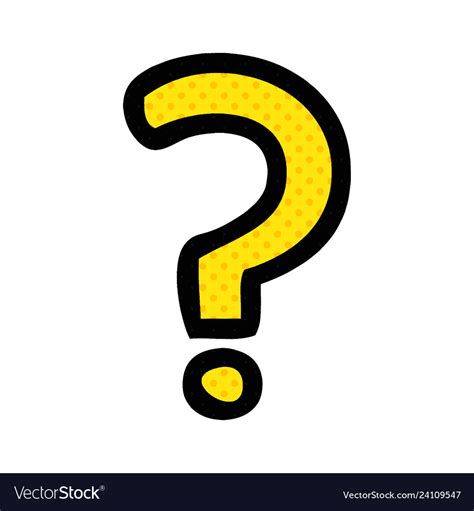 comic book style cartoon question mark royalty free vector