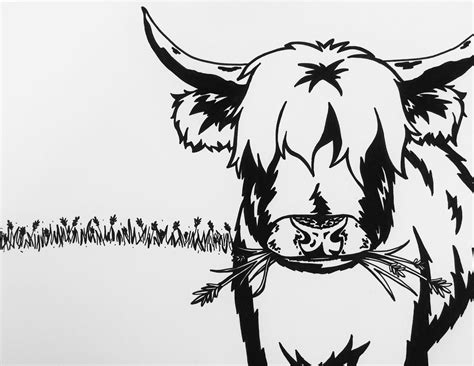 Printable Highland Cow Colouring Page Printable Blank World