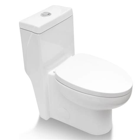 Casainc Dual Flush White Compact Elongated Comfort Height 1 Piece