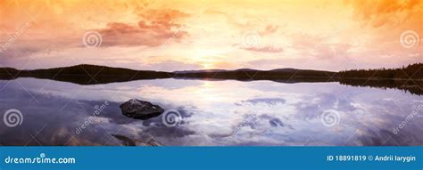 Panoramic Lake Stock Image Image Of Water Nature Uncultivated 18891819