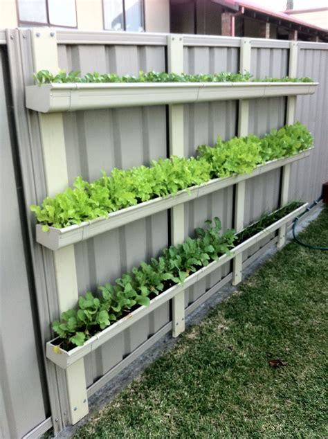Eaves Planters For Fence Gutter Garden Vegetable Garden Design