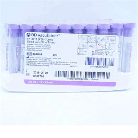 4ml BD Vacutainer Blood Collection Tubes With EDTA American Screening