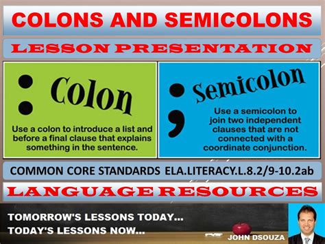 Colon Vs Semicolon Usage Semicolons And Colonstime For A Recap