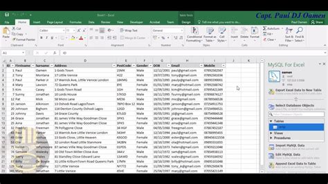 How To Import Mysql Data Into Excel Youtube