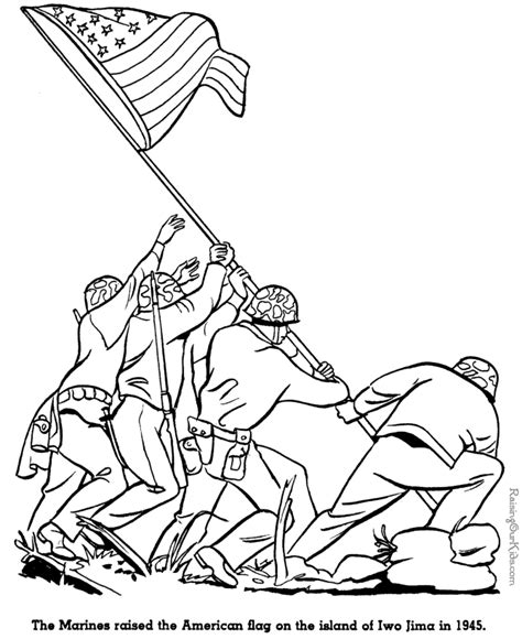 Wwii army soldier picture to print out. Military coloring pages to download and print for free