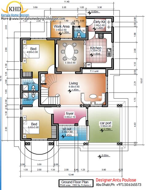 Elegant Sq Ft House Plan Model Floor Plan Design Indian House My XXX Hot Girl