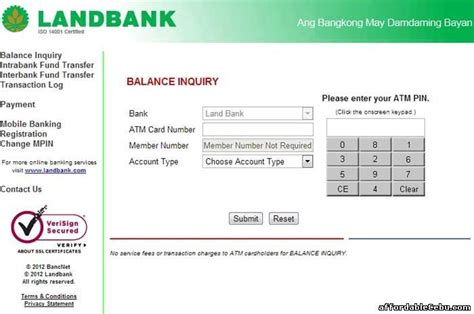 Landbank Atm Card Balance Inquiry Online Atm Card Card Balance