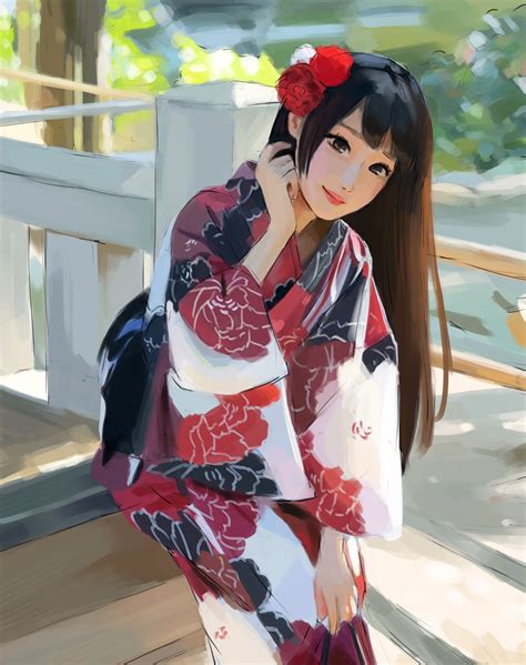 Artstation Red Kimono