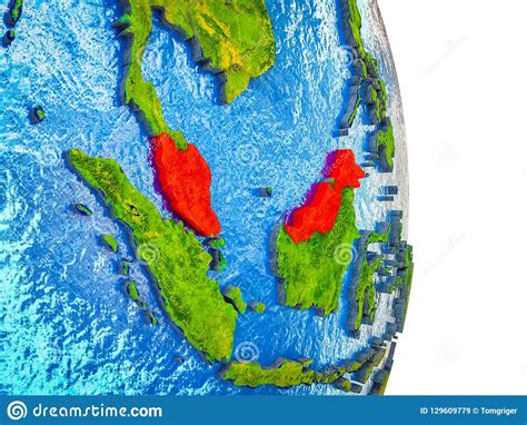 Map Of Malaysia On 3d Earth Stock Illustration Illustration Of Earth