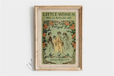 Little Women Book Cover Art Print Bookish T For Book Etsy Uk