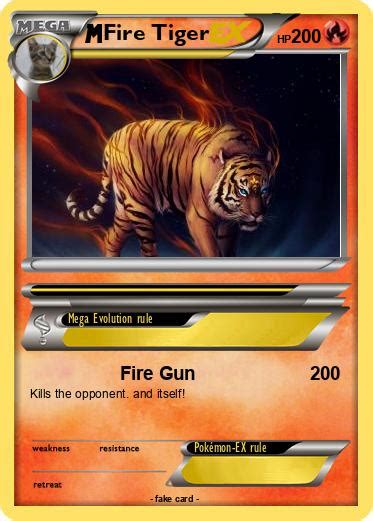 Pokémon Fire Tiger 56 56 Fire Gun My Pokemon Card