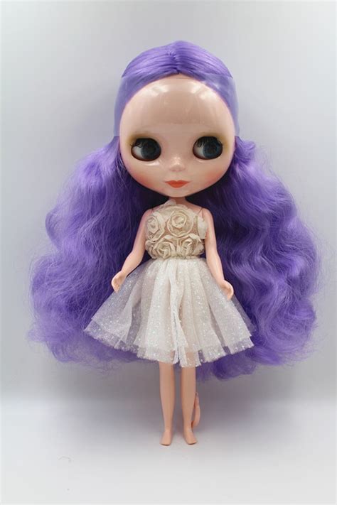 Special Doll Light Purple Curl Blygirl Doll Blyth Doll Common Body 7