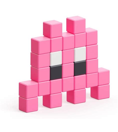 Ukidz Pixio Mini Monster Pin 28 Magnetic Blocks In 3 Colors
