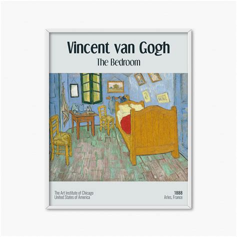 The Bedroom Vincent Van Gogh Poster High Resolution Van Etsy