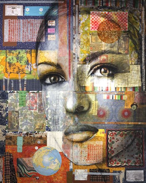 Christine Peloquin Collage Art Mixed Media Collage Portrait Mixed