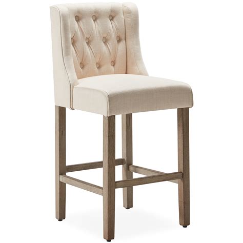 Potterybarn.com has been visited by 100k+ users in the past month Tufted Wingback Fabric Counter Height Barstool Beige ...