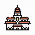 Sate Gedung Indonesia Clipart Icon Culture Asia