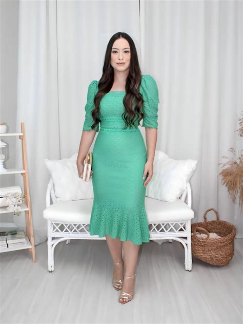 Avi Moda Cristã Vestido Liliane Moda Evangélica Cristã Shein Brasil