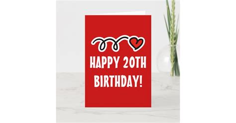 Happy 20th Birthday Greeting Card Zazzle