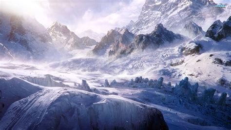 Anime Winter Mountain Wallpapers Wallpaper Cave