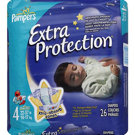 Pampers Extra Protection Diapers Size 4 22 37 Lb Sesame Street