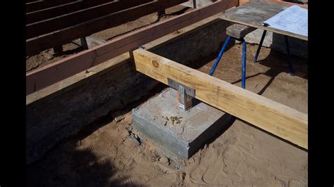 How To Install Crawlspace Support Beam Footings Construction And
