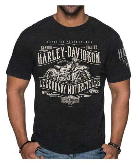 Harley Davidson Mens Luminary Short Sleeve Poly Blend T Shirt