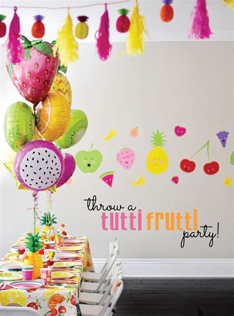 Cute And Colorful Tutti Frutti Birthday Party Tutti Frutti Birthday