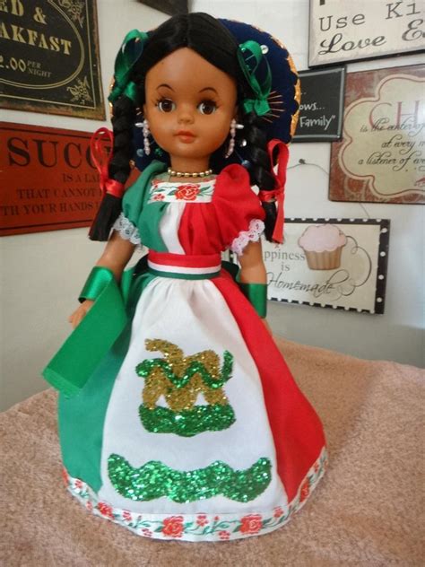 Vintage Tipicas Dolly Mexican Doll 14 Tall Costume Dress 1889798999