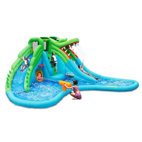 Swing Slide Climb Inflatable Play Set Happy Hop Crocodile Water Slide