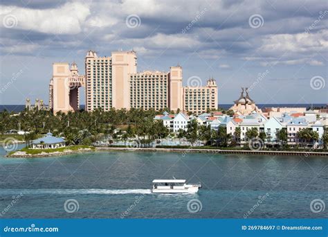 Nassau Harbour Boat And Paradise Island Stock Image Image Of Vessel