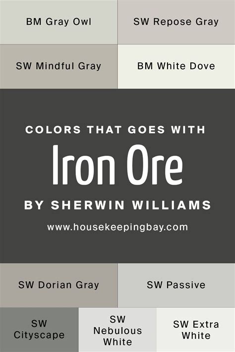 Iron Ore Sw 7069 By Sherwin Williams House Paint Color Combination