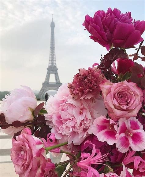 Flowers Paris Travel Fashion Girly Eiffel Tower Photography Paris