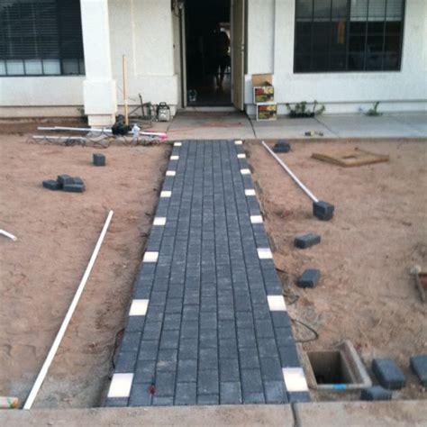 Paver Lighted Pathway Love The Lights Paver Lights House Exterior