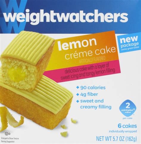Weight Watchers Lemon Créme Cake 6 Count 0 94 Oz Kroger