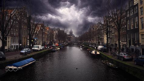 Cloudy morning in Amsterdam - Cloudy morning in Amsterdam | Cloudy, Amsterdam, Street