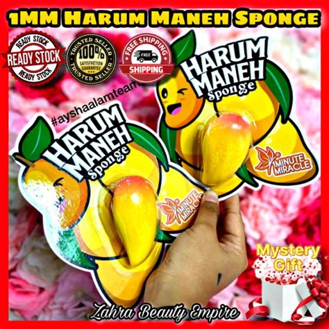 1mm Sponge Harum Maneh Span Muka Harum Manis 💯ori Hq 🎁free T